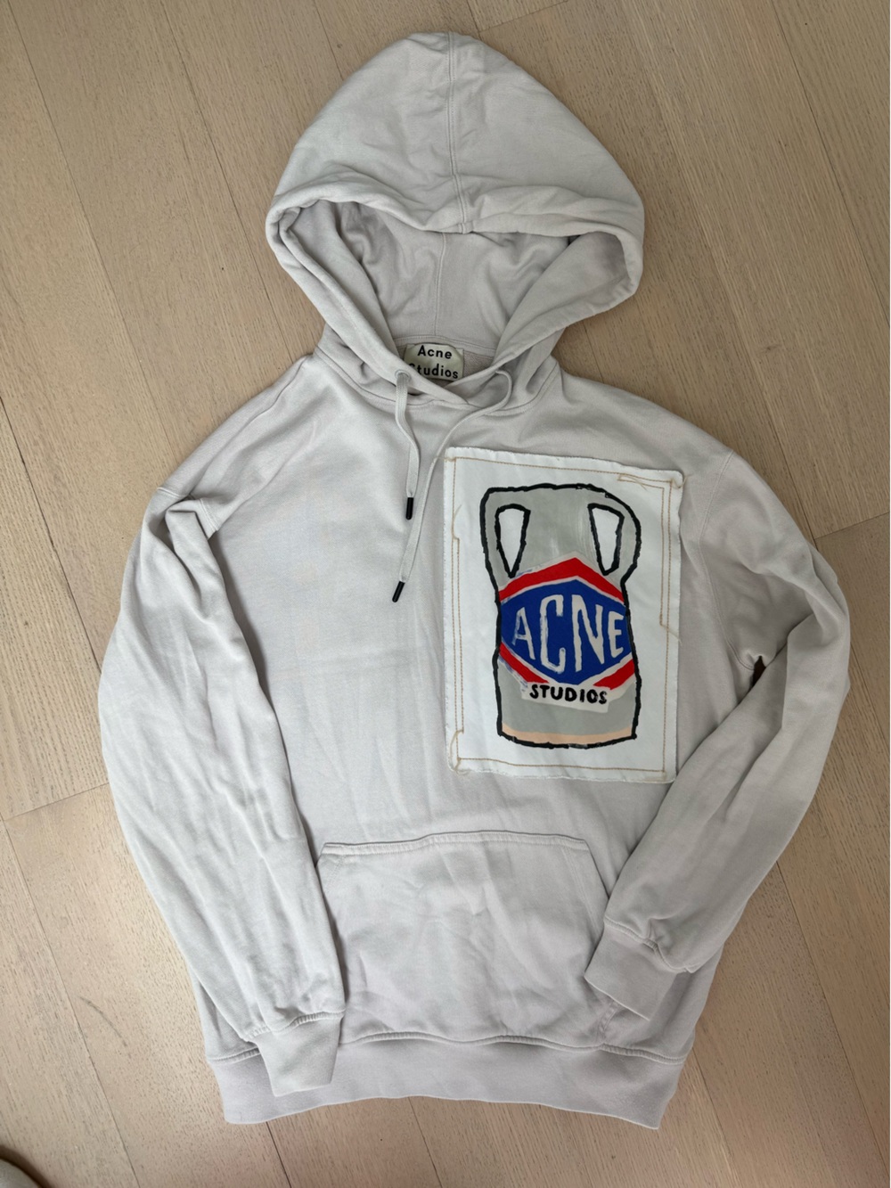 Acne Studios light gray pullover hoodie